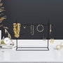 Aberto Design TK-007-B Organizador de Joyero de Metal Negro para Tocador Elegante y Funcional