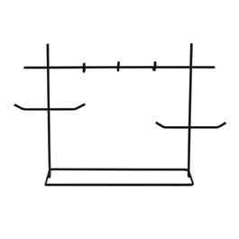 Aberto Design TK-007-B Organizador de Joyero de Metal Negro para Tocador Elegante y Funcional