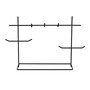Aberto Design TK-007-B Organizador de Joyero de Metal Negro para Tocador Elegante y Funcional