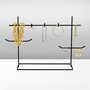 Aberto Design TK-007-B Organizador de Joyero de Metal Negro para Tocador Elegante y Funcional