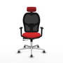 PIQUERAS Y CRESPO Silla de oficina Jorquera Sincro/Traslack Rojo y Negro
