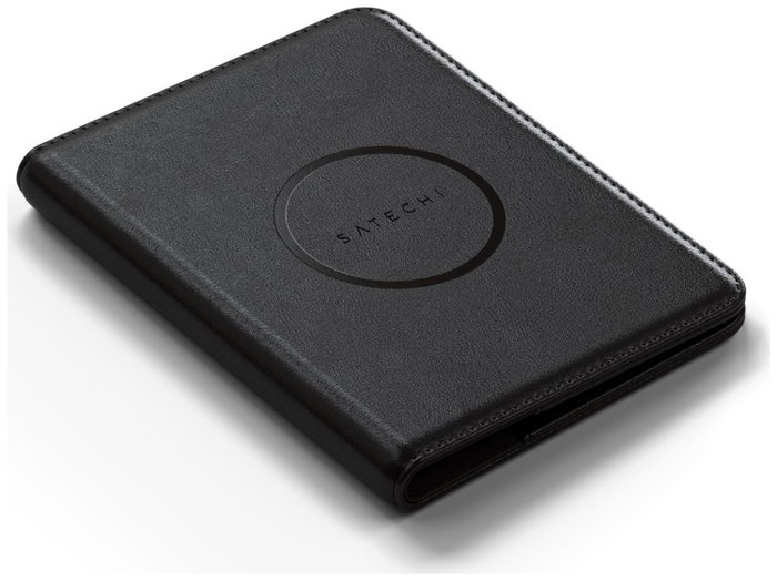 Satechi Billetera para pasaporte de cuero vegano con Find My, Negro Satechi Billetera para pasaporte de cuero vegano con Find My, Negro