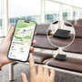Satechi Billetera para pasaporte de cuero vegano con Find My, Negro