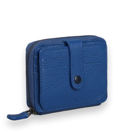 Zoozie Bags Cartera 4267 Piel Azul Sax con 9 Tarjetas, Billetes y Compartimentos Secretos, Elegante y Duradera, 9x11x2.5cm