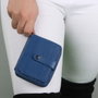 Zoozie Bags Cartera 4267 Piel Azul Sax con 9 Tarjetas, Billetes y Compartimentos Secretos, Elegante y Duradera, 9x11x2.5cm