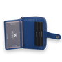 Zoozie Bags Cartera 4267 Piel Azul Sax con 9 Tarjetas, Billetes y Compartimentos Secretos, Elegante y Duradera, 9x11x2.5cm