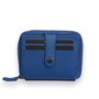 Zoozie Bags Cartera 4267 Piel Azul Sax con 9 Tarjetas, Billetes y Compartimentos Secretos, Elegante y Duradera, 9x11x2.5cm