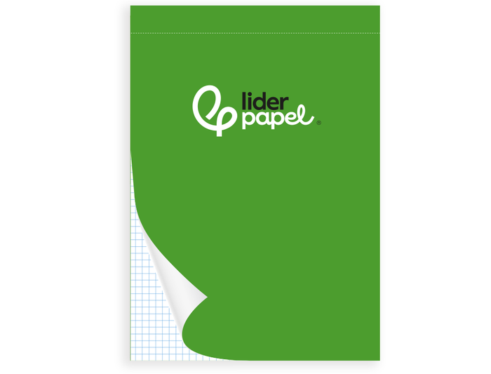 Liderpapel Bloc de notas A5 Cuadro 4mm, 80 hojas, 60 g/m², perforado