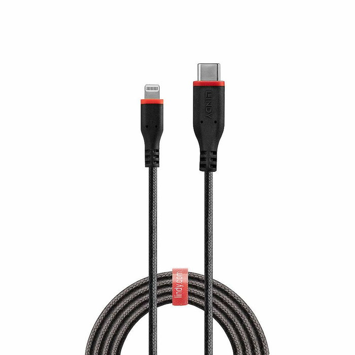 Lindy Cable de 1 m Reforzado USB Tipo C a Lightning para Carga y Sincronización Lindy Cable de 1 m Reforzado USB Tipo C a Lightning para Carga y Sincronización