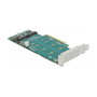 DeLOCK 89045 Tarjeta PCI Express x8 a 2 x NVMe M.2 Key M con Bifurcación, Perfil Bajo