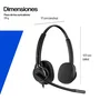 Poly HP Mission 425 Stereo USB Wired Headset Negro