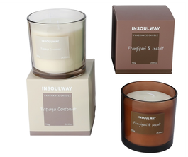 DKD Home Decor Set de Velas de Cera de Parafina en Cristal 150 g
