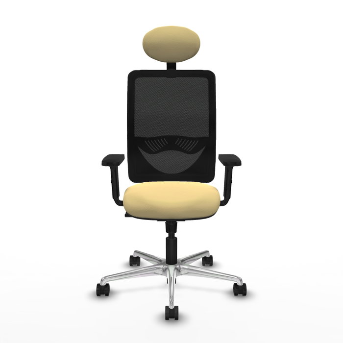 PIQUERAS Y CRESPO Silla de oficina Zulema con Mecanismo Sincro, Crema y Negro PIQUERAS Y CRESPO Silla de oficina Zulema con Mecanismo Sincro, Crema y Negro