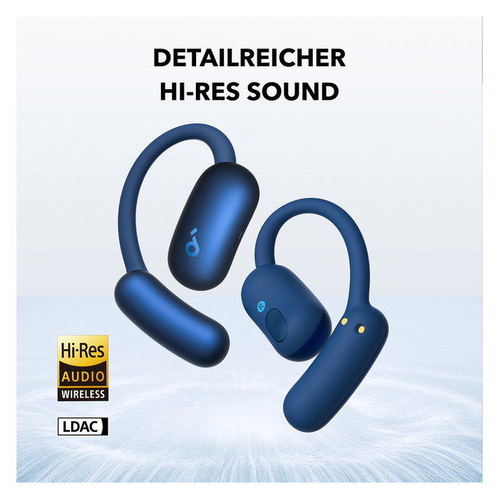 Anker Soundcore AeroFit 2 Auriculares Inalámbricos Bluetooth 5.4 Deporte Llamadas Música Azul IP55 Con Funda de Carga USB-C