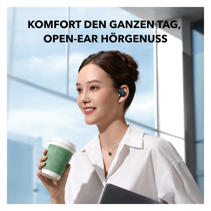 Anker Soundcore AeroFit 2 Auriculares Inalámbricos Bluetooth 5.4 Deporte Llamadas Música Azul IP55 Con Funda de Carga USB-C