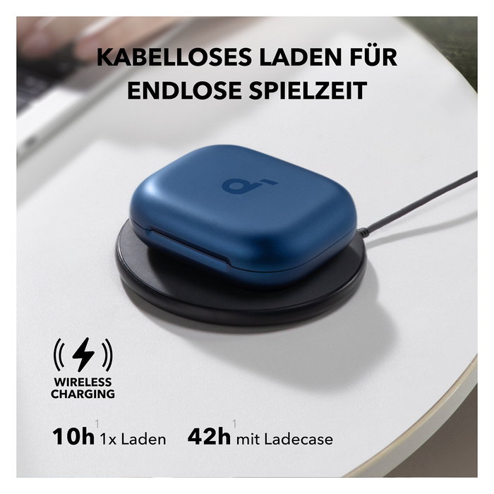 Anker Soundcore AeroFit 2 Auriculares Inalámbricos Bluetooth 5.4 Deporte Llamadas Música Azul IP55 Con Funda de Carga USB-C