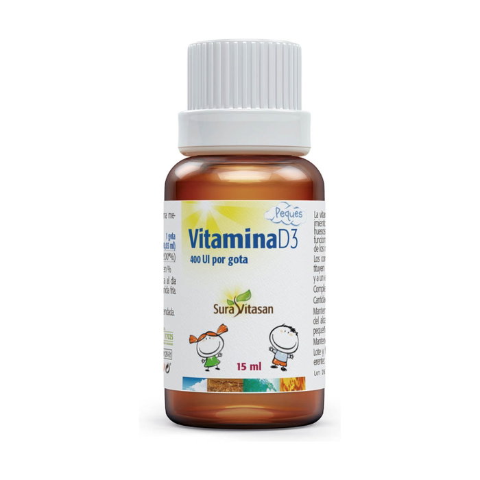 Sura Vitasan Vitamina D3 PEQUES 400 UI 15 ml Complemento Alimenticio para Niños Sura Vitasan Vitamina D3 PEQUES 400 UI 15 ml Complemento Alimenticio para Niños