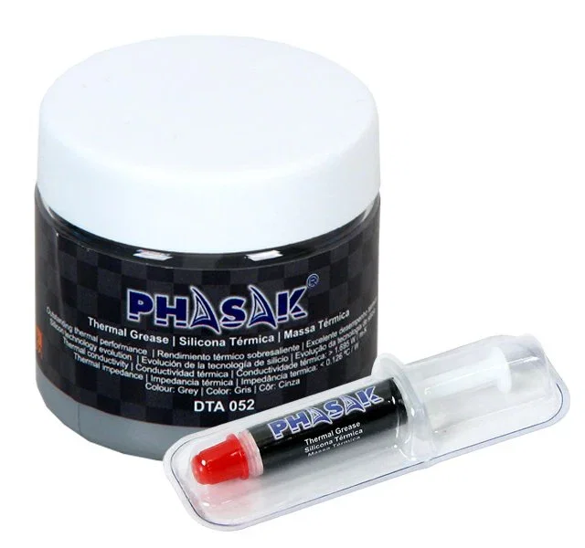 Phasak Pasta Térmica Blanca para CPU/GPU, Conductividad >0.925 W/m-K, DTA 038, 8g en Jeringa - Refrigeración para Procesadores y Tarjetas Gráficas Phasak Pasta Térmica Blanca para CPU/GPU, Conductividad >0.925 W/m-K, DTA 038, 8g en Jeringa - Refrigeración para Procesadores y Tarjetas Gráficas
