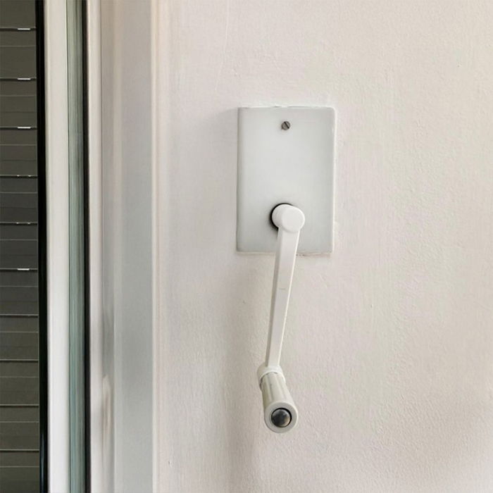 Micel Torno Persiana Empotrado PR27 40 kg Blanco Acero con Manivela