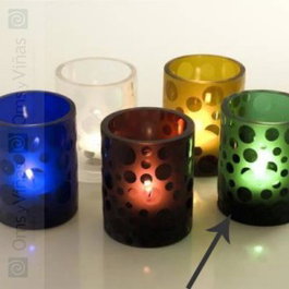 Impulse Dot Candelabro Esmeralda, Centrot de mesa para velas, Altura 9 cm, Diámetro 7.5 cm, Color verde, Orfebrería