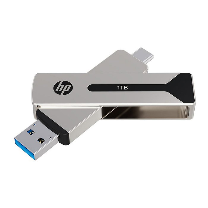 PNY 911 Pro Stick 512GB USB Type-A / Type-C 3.2 Gen 2 Velocidad Lectura 1000MB/s Girar Plata