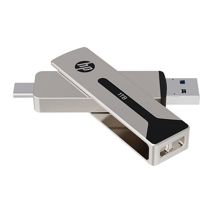 PNY 911 Pro Stick 512GB USB Type-A / Type-C 3.2 Gen 2 Velocidad Lectura 1000MB/s Girar Plata