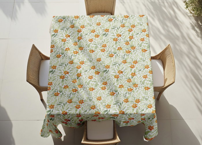 Hermia Mantel ASR-TBLCLT25-29 140 x 300 cm, 50% Algodón 50% Poliéster, Lavable y Duradero, Elegancia para tu Mesa