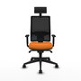 PIQUERAS Y CRESPO Silla de oficina Horna con mecanismo Sincro, Naranja y Negro