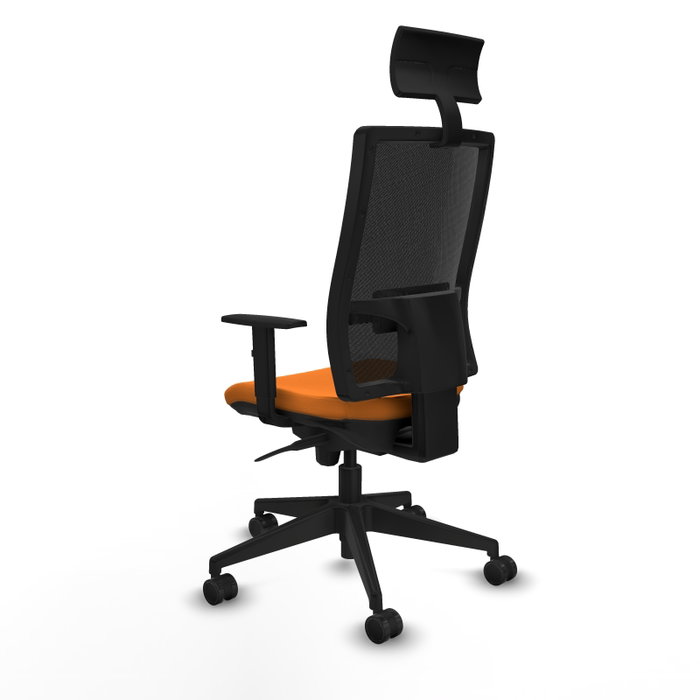 PIQUERAS Y CRESPO Silla de oficina Horna con mecanismo Sincro, Naranja y Negro PIQUERAS Y CRESPO Silla de oficina Horna con mecanismo Sincro, Naranja y Negro