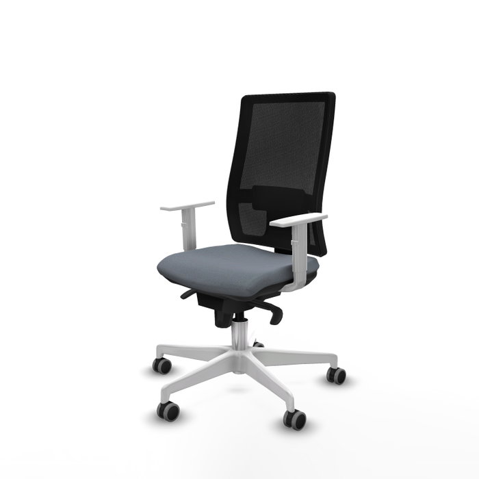 PIQUERAS Y CRESPO Silla de oficina Horna con mecanismo Sincro, Gris y Negro