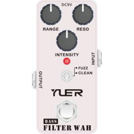 YUER Bass Filter Wah Pedal de Bajo Analógico con Fuzz, Basado en EHX Bass Balls