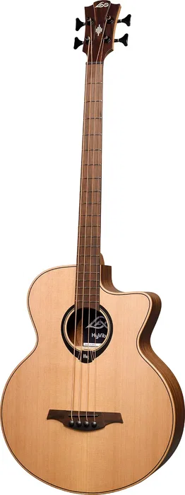LAG Bajo Acústico Jumbo Hyvibe H2 10 A/E Cutaway Natural Electroacústico con Tecnología HyVibe