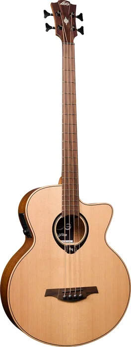 LAG Bajo Acústico Jumbo Hyvibe H2 10 A/E Cutaway Natural Electroacústico con Tecnología HyVibe