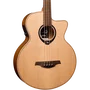 LAG Bajo Acústico Jumbo Hyvibe H2 10 A/E Cutaway Natural Electroacústico con Tecnología HyVibe