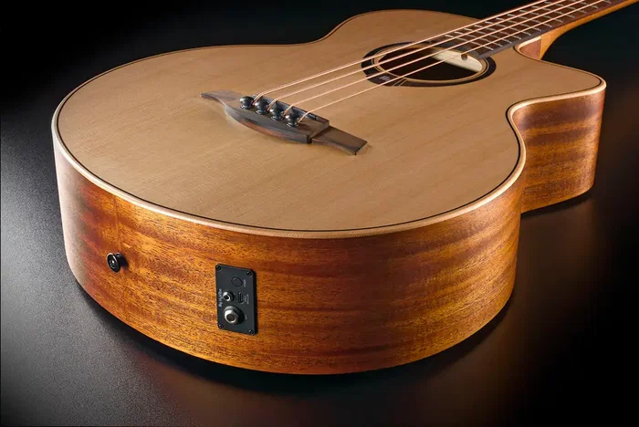 LAG Bajo Acústico Jumbo Hyvibe H2 10 A/E Cutaway Natural Electroacústico con Tecnología HyVibe