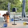 Lumisky LÁMPARA DE MESA INALÁMBRICA LUM3760093548786 - Aluminio Negro - LED Blanco Regulable y Recargable - Altura 38 cm