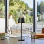 Lumisky LÁMPARA DE MESA INALÁMBRICA LUM3760093548786 - Aluminio Negro - LED Blanco Regulable y Recargable - Altura 38 cm