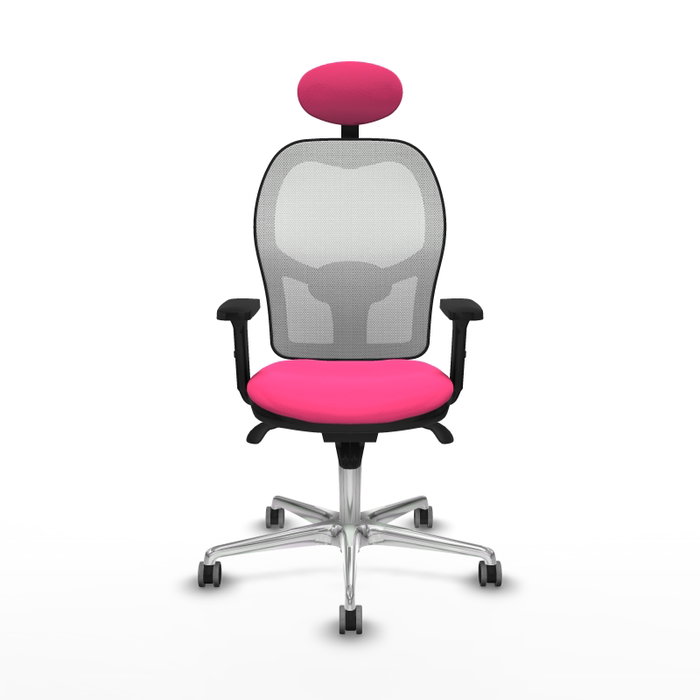 PIQUERAS Y CRESPO Silla de oficina Jorquera Rosa y Blanco