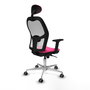 PIQUERAS Y CRESPO Silla de oficina Jorquera Rosa y Blanco