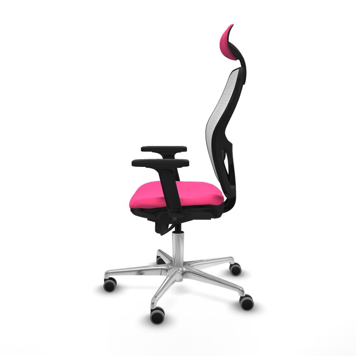 PIQUERAS Y CRESPO Silla de oficina Jorquera Rosa y Blanco