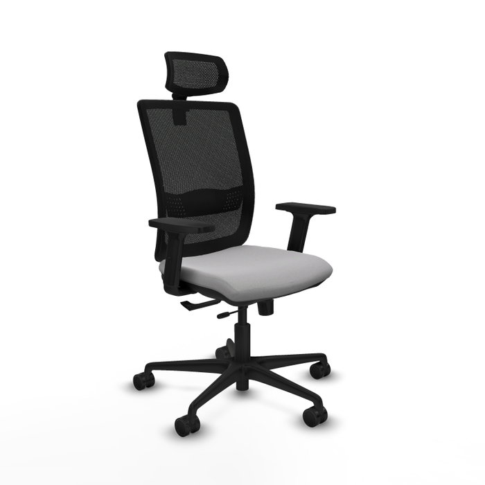 PIQUERAS Y CRESPO Silla de oficina Haches Gris claro/Negro con mecanismo Sincro/Traslack PIQUERAS Y CRESPO Silla de oficina Haches Gris claro/Negro con mecanismo Sincro/Traslack