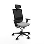 PIQUERAS Y CRESPO Silla de oficina Haches Gris claro/Negro con mecanismo Sincro/Traslack