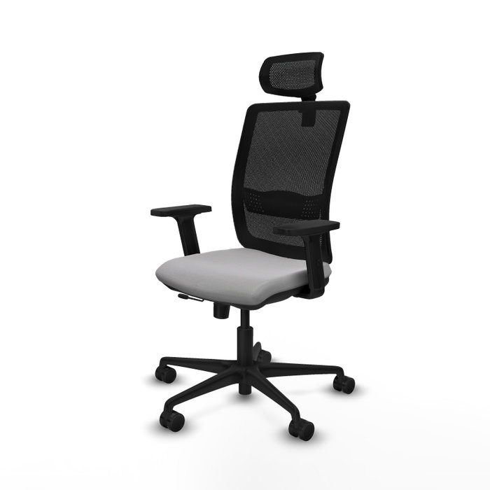 PIQUERAS Y CRESPO Silla de oficina Haches Gris claro/Negro con mecanismo Sincro/Traslack PIQUERAS Y CRESPO Silla de oficina Haches Gris claro/Negro con mecanismo Sincro/Traslack