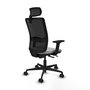 PIQUERAS Y CRESPO Silla de oficina Haches Gris claro/Negro con mecanismo Sincro/Traslack