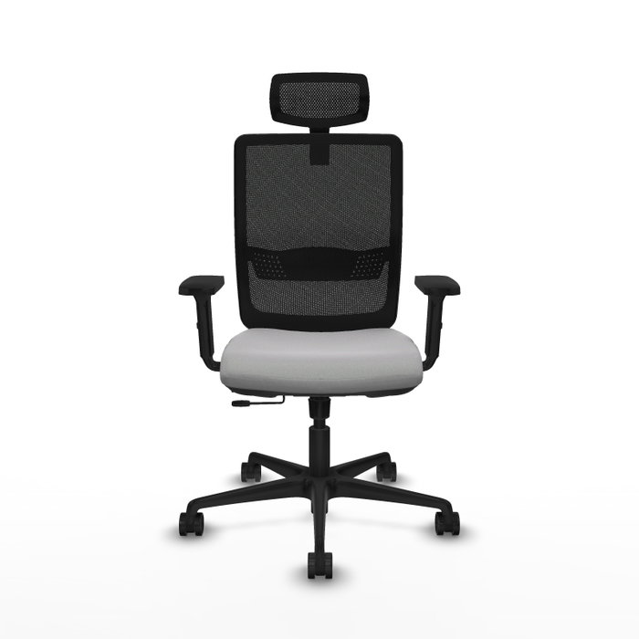 PIQUERAS Y CRESPO Silla de oficina Haches Gris claro/Negro con mecanismo Sincro/Traslack PIQUERAS Y CRESPO Silla de oficina Haches Gris claro/Negro con mecanismo Sincro/Traslack
