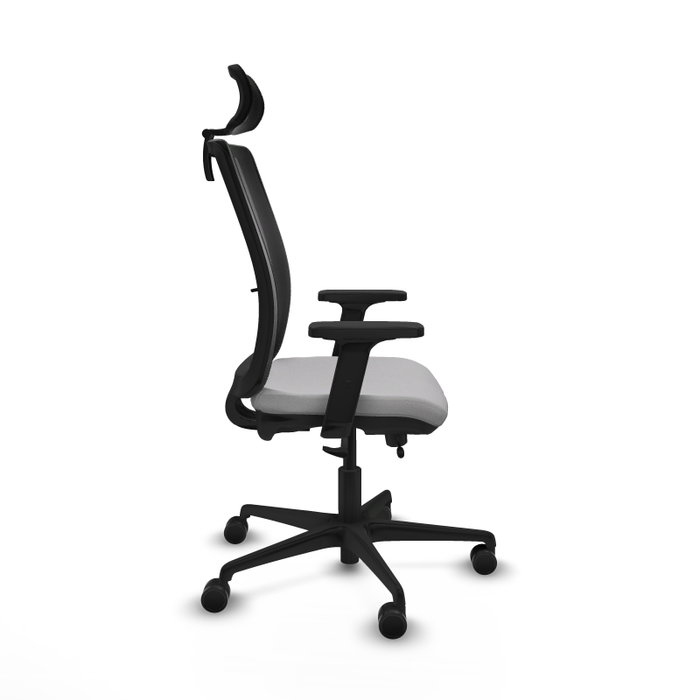 PIQUERAS Y CRESPO Silla de oficina Haches Gris claro/Negro con mecanismo Sincro/Traslack PIQUERAS Y CRESPO Silla de oficina Haches Gris claro/Negro con mecanismo Sincro/Traslack