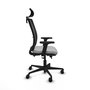 PIQUERAS Y CRESPO Silla de oficina Haches Gris claro/Negro con mecanismo Sincro/Traslack