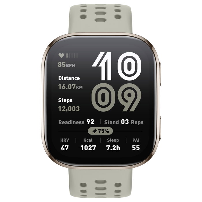 Amazfit Bip 6 Stone Reloj Inteligente GPS Pantalla AMOLED 1.97 pulg Oro y Gris