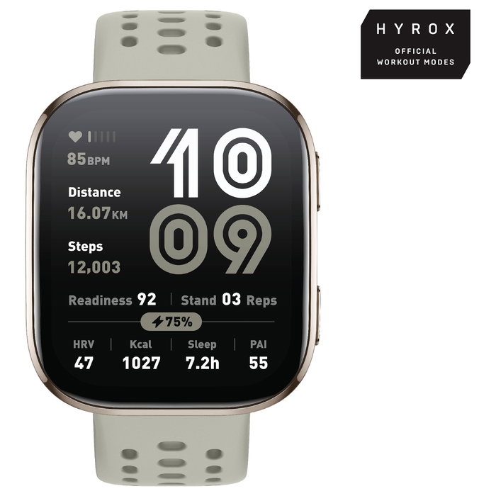 Amazfit Bip 6 Stone Reloj Inteligente GPS Pantalla AMOLED 1.97 pulg Oro y Gris