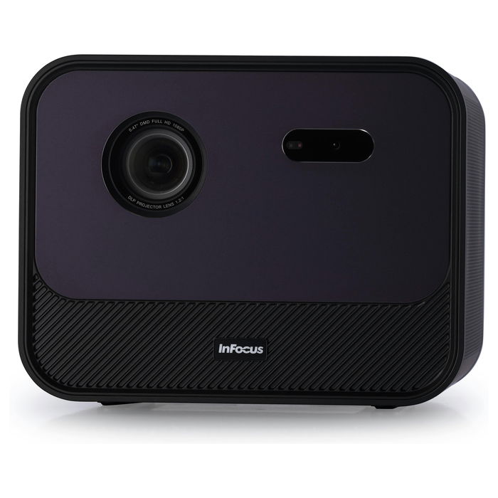 InFocus Crusader Grand Master IN3028SL - Proyector LED Smart Full HD 1080p, 1200 Lúmenes, Wi-Fi, Android TV, 3D, HDR10, Netflix, Disney+, Pantalla 22-130", 40W Altavoz